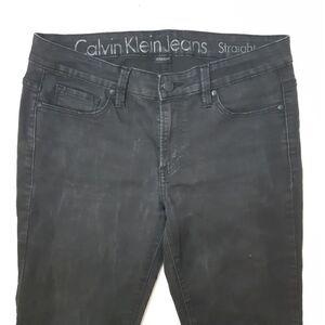 Calvin Klein Straight Leg Black Wash Jeans